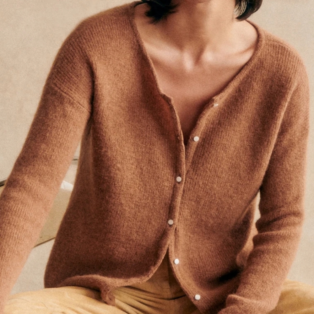 Sezane Gaspard Cardigan Camel Size XS